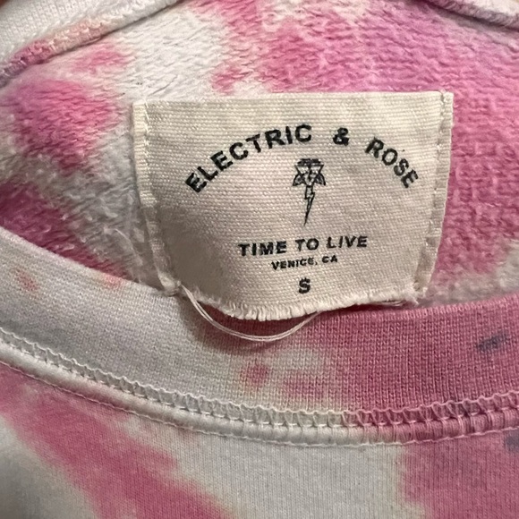 Electric & Rose Tie-Dye Epic Neil Hi-Low Sweatshirt, Small - Picture 10 of 11